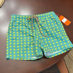 NWT Duck Print Men's Swim Shorts